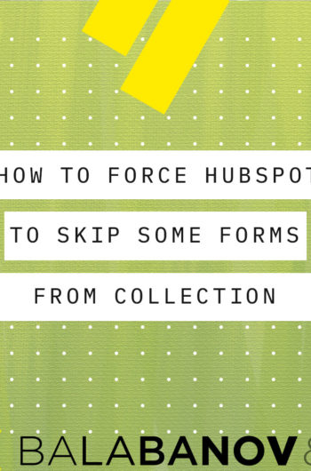 How to exclude specific forms from HubSpot collection